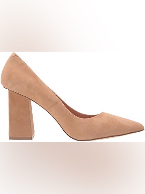 Chinese Laundry Kyra Pointed Block Heels In Tan Camel Suede